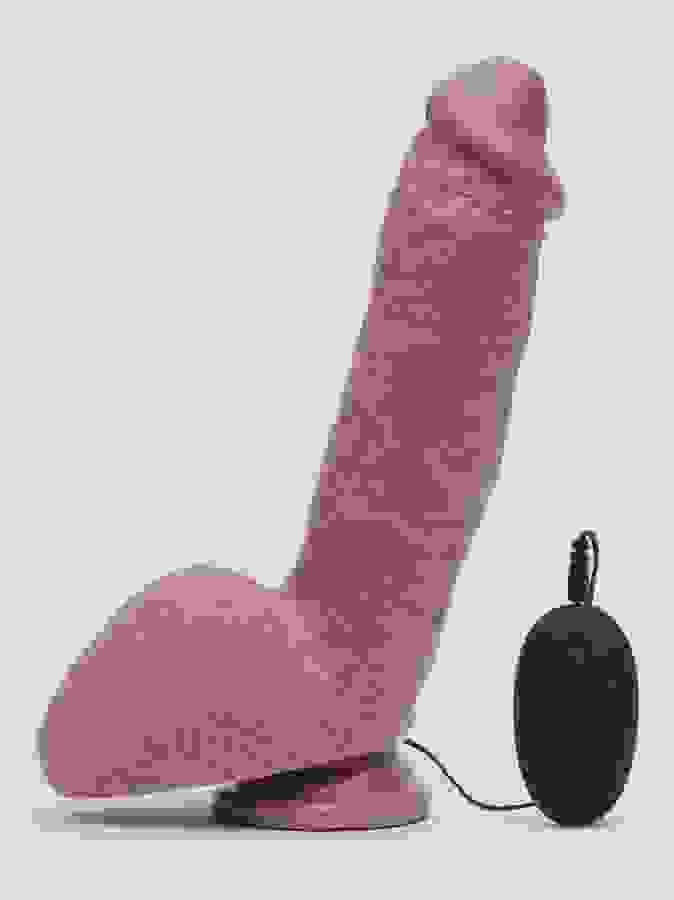 Shane Diesel Vibrating Realistic Suction Cup Dildo with Balls 10 Inch, Flesh Brown, hi-res